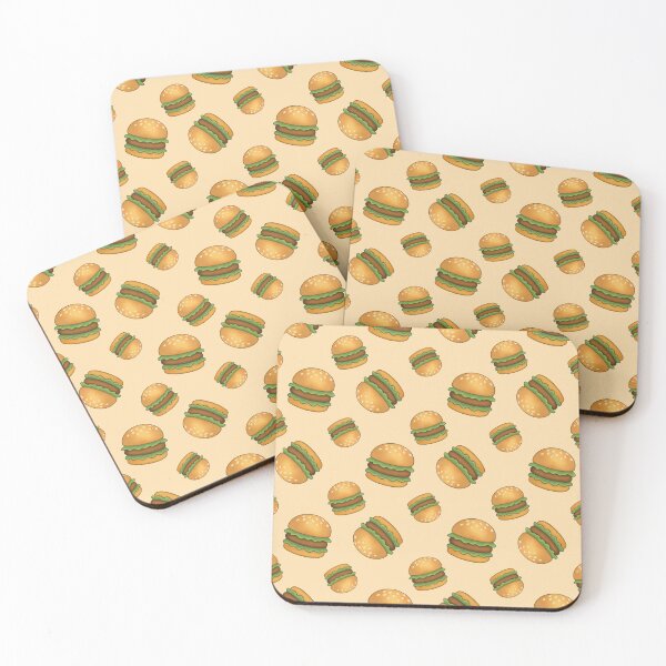 Item preview, Juicy Burger Pattern – Fun Fast Food Vibes designed and sold by AlenaArtStudio.