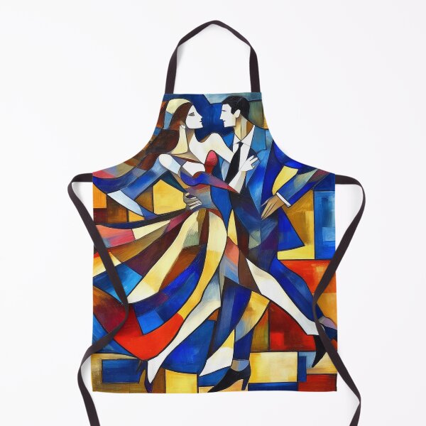 Item preview, A vibrant abstract painting of a dancing couple designed and sold by VividPlush.