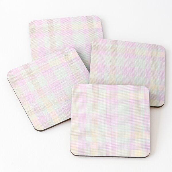 Item preview, Cottage Core Pink, Yellow, Green and Brown Gradient Plaid Linen Look designed and sold by LostinEverythingDesigns.