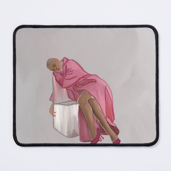 Item preview, Tired lady in pink coat designed and sold by MilaMerlini.
