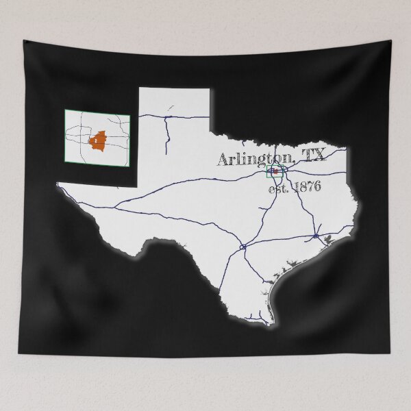 Item preview, Arlington, TX [White] designed and sold by PhilbonianDezin.