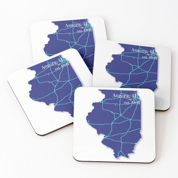 Item preview, Aurora, IL [Blue] designed and sold by PhilbonianDezin.