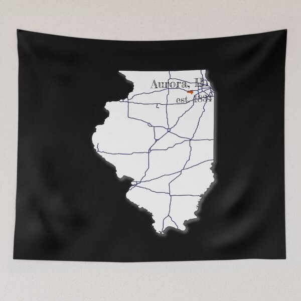 Item preview, Aurora, IL [White] designed and sold by PhilbonianDezin.