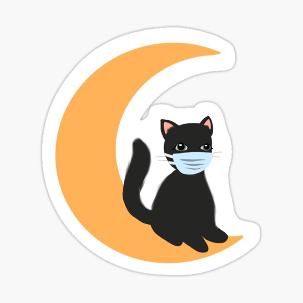 Cat With a Mask Sticker