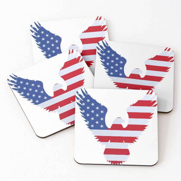Item preview, Eagle with USA flag designed and sold by di-Vera-Rosati.