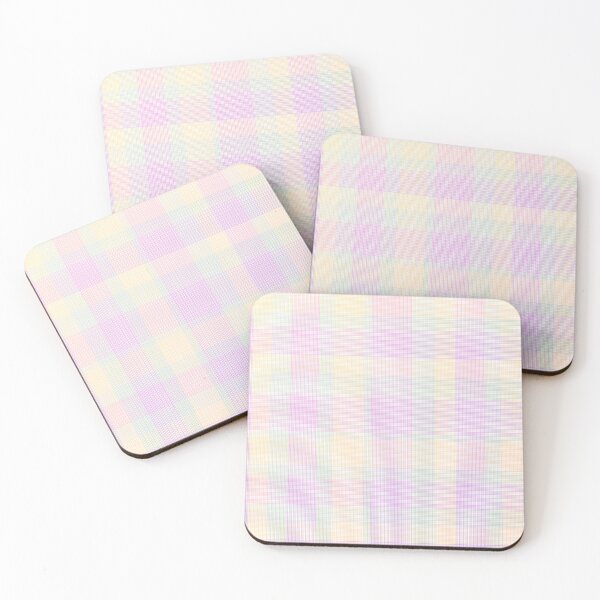 Item preview, Cottage Core Summer Pink, Purple, Yellow, Orange, Green Plaid Linen Look designed and sold by LostinEverythingDesigns.