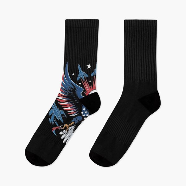 Item preview, Patriotic American Eagle with Fighter Jets and Stars – USA Military Freedom Art designed and sold by love3617.