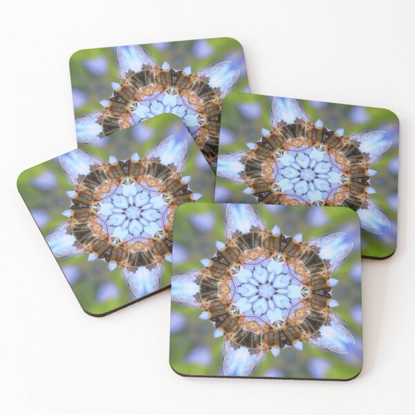 Item preview, 27 Kaleidoscope Bees Forming a Floral Mandala Design designed and sold by POETTICA.