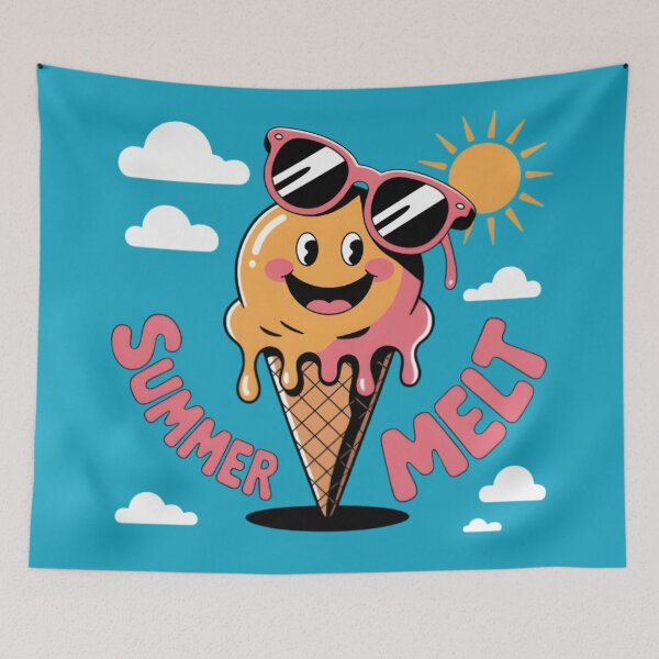 Item preview, Summer Melt – Cute Melting Ice Cream Cone with Sunglasses designed and sold by CosmicSplendor.