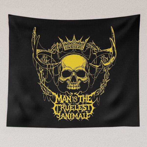 Item preview, Man Is the Cruelest Animal - Gothic Skull & Crown designed and sold by sXe-art.
