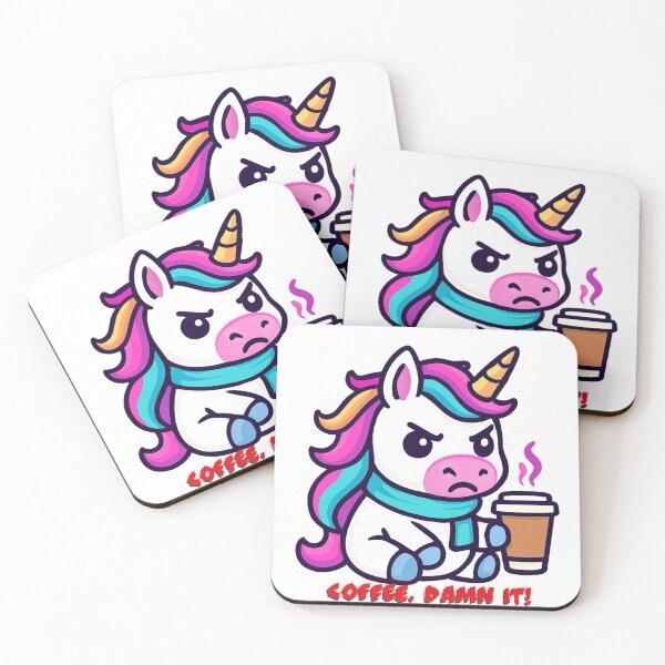 Item preview, Coffee Damn It Grumpy Unicorn designed and sold by Tiel05.