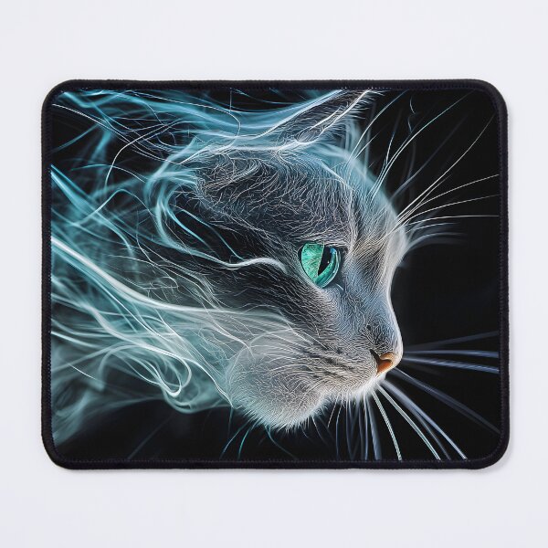Item preview, Ethereal Cat with Glowing Elements in Motion designed and sold by Artessie.