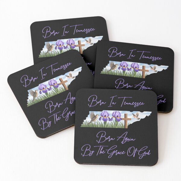 Item preview, Born In Tennessee Born Again By The Grace Of God designed and sold by Thankful Designs.