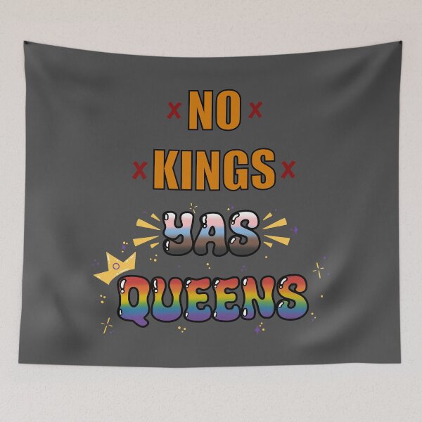 Item preview, No Kings Yas Queens designed and sold by Inkwork Crypt.