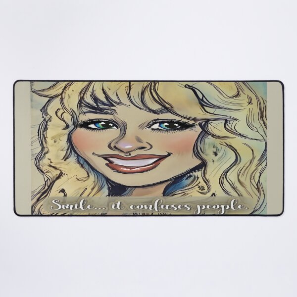 Item preview, Smile It Confuses People Retro Girl Art designed and sold by gleefulme.