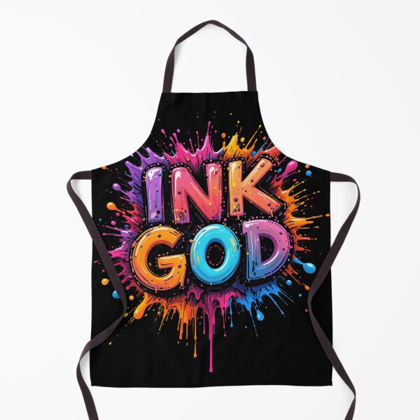 Item preview, INK GOD - Bold Pop Art Typography with Explosive Color Splatters designed and sold by BrushRushX.
