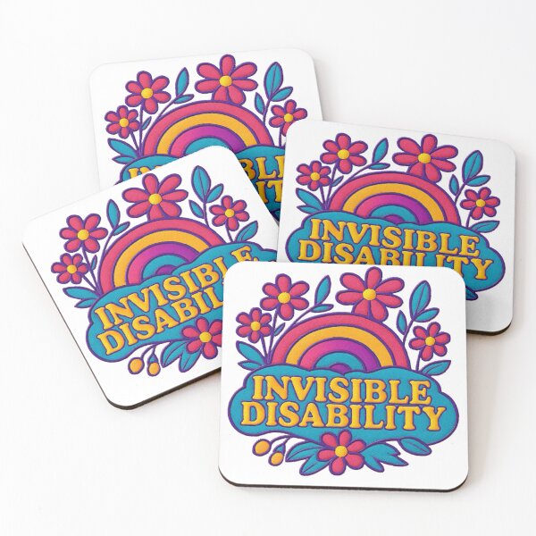 Item preview, Invisible Disability Floral Rainbow designed and sold by Tiel05.
