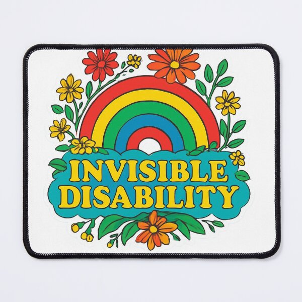 Item preview, Invisible Disability Bright Floral Rainbow designed and sold by Tiel05.