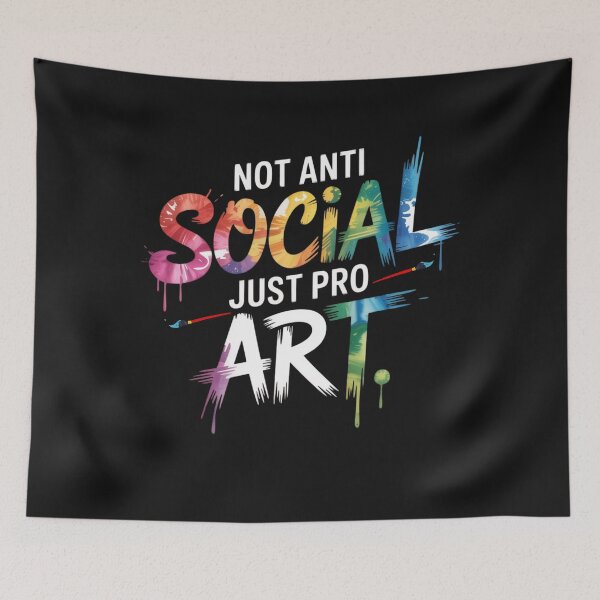 Item preview, Not Anti Social Just Pro Art Teacher Introverts & Creatives designed and sold by Miumed.