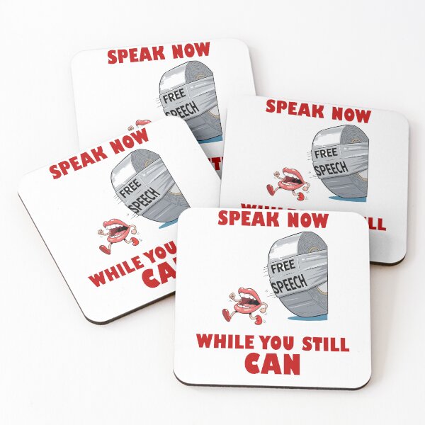 Item preview, Speak Now Free Speech Protest Flair designed and sold by ProtestThreads.