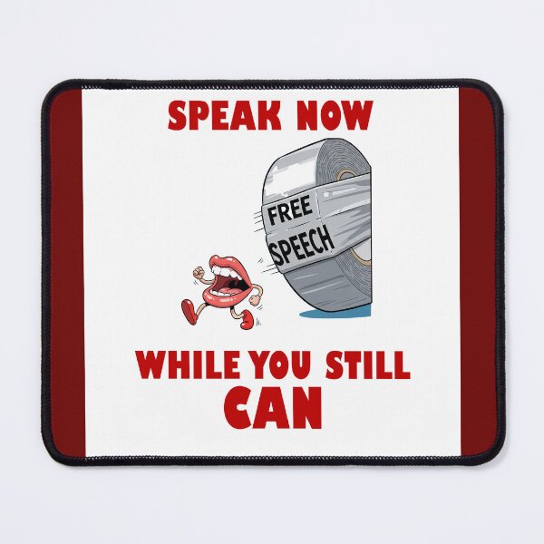Item preview, Speak Now Free Speech Protest Flair designed and sold by ProtestThreads.