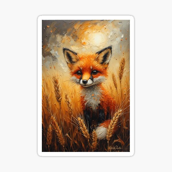 Item preview, Curious Fox in the Field designed and sold by Bestie-Emporium.