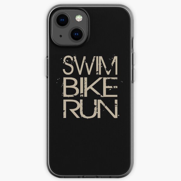 Triathlon - Triathlète de course de vélo de natation Coque souple iPhone