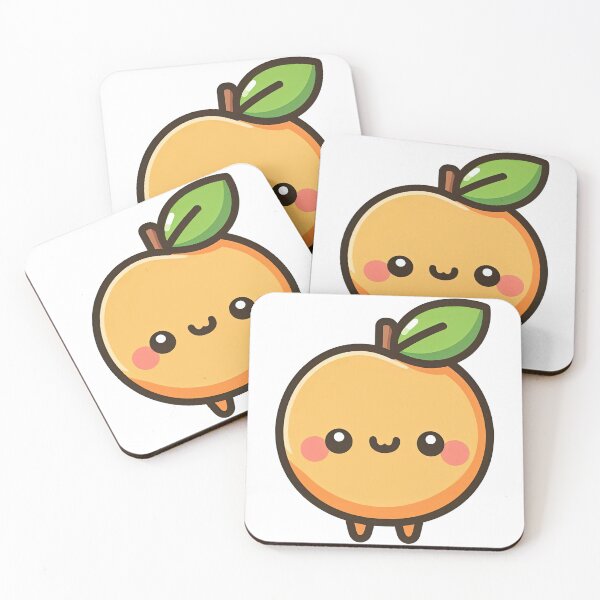 Item preview, Adorable Kawaii Apricot Fruit Cartoon Character designed and sold by ArtfulWeave.