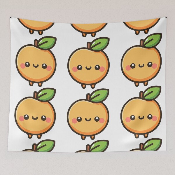 Item preview, Adorable Kawaii Apricot Fruit Cartoon Character designed and sold by ArtfulWeave.