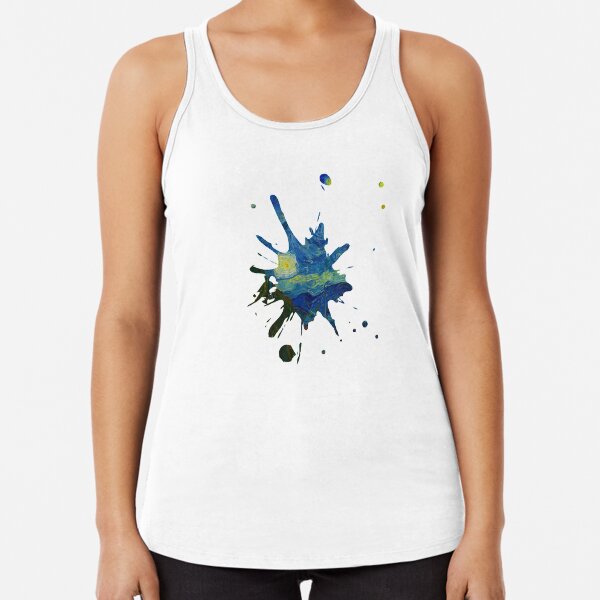 splattered night Racerback Tank Top