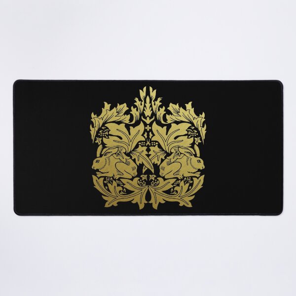 Item preview, William Morris Rabbit and Bird Gold and Black designed and sold by Pixelchicken.