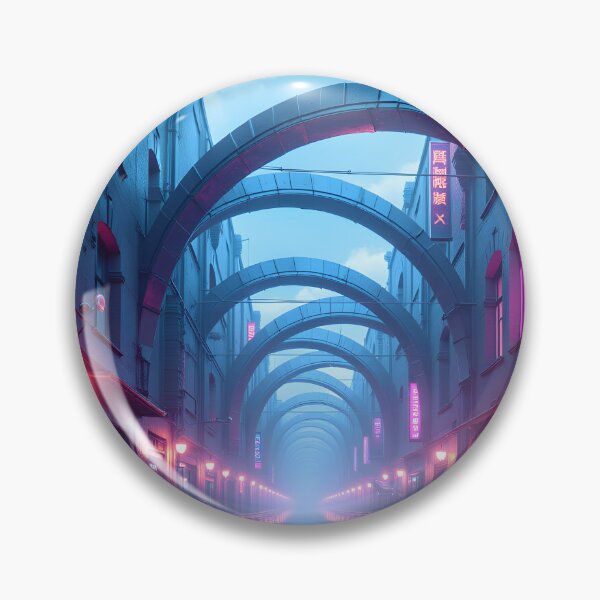 Item preview, Neon Gateway: A Futuristic Urban Passage designed and sold by oanaunciuleanu.