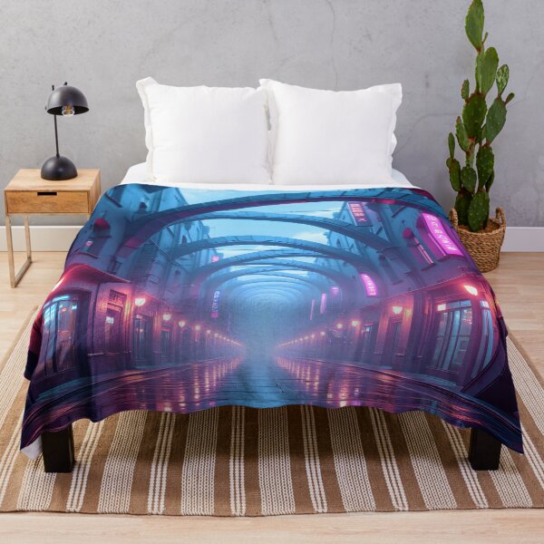 Item preview, Neon Gateway: A Futuristic Urban Passage designed and sold by oanaunciuleanu.