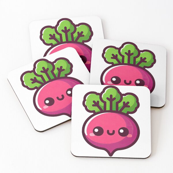 Item preview, Smiling Kawaii Beetroot Cartoon Vegetable Design designed and sold by ArtfulWeave.
