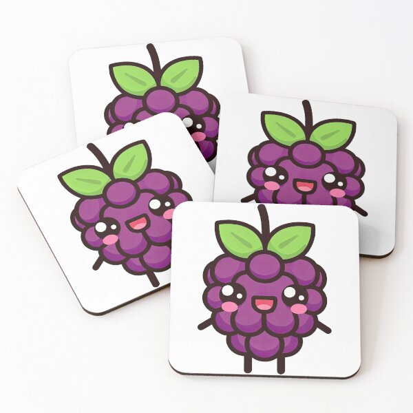 Item preview, Cute Kawaii Blackberry Cartoon Fruit Character designed and sold by ArtfulWeave.