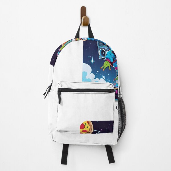 Item preview, Skateboarding Space Frog – Retro Vaporwave Pizza Galaxy Sticker designed and sold by R123Hayat.
