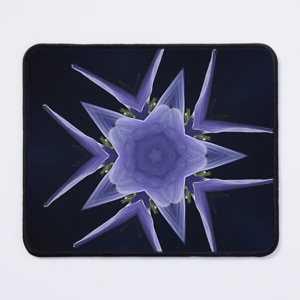 Item preview, 21 Petal Bloom: Purple Flower Mandala with Blue and White Petals designed and sold by POETTICA.