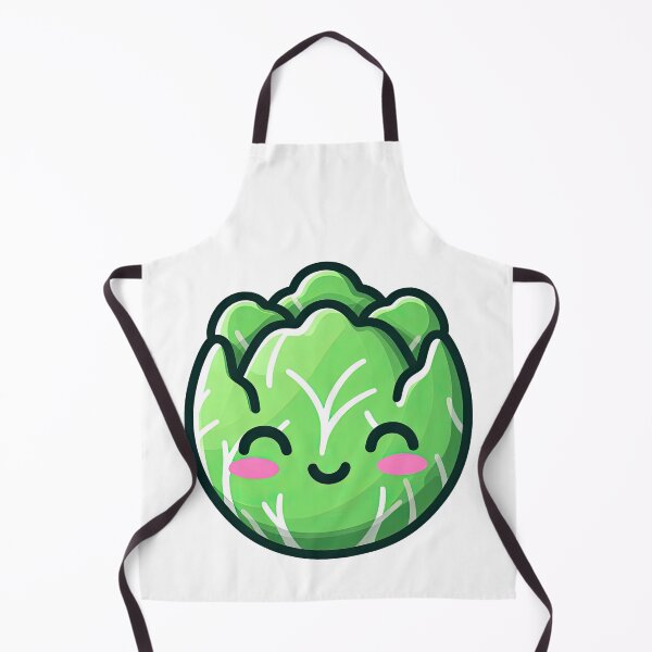 Item preview, Smiling Kawaii Cabbage Cartoon Vegetable Character designed and sold by ArtfulWeave.