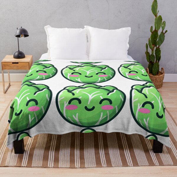 Item preview, Smiling Kawaii Cabbage Cartoon Vegetable Character designed and sold by ArtfulWeave.