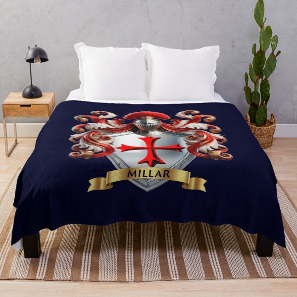 Item preview, Miller Family Crest – Scottish Heritage Red Cross Shield designed and sold by Highlandkings.