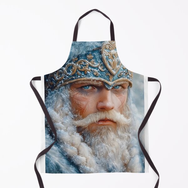 Item preview, Majestic Winter King with Icy Blue Gaze in Snow designed and sold by Artessie.
