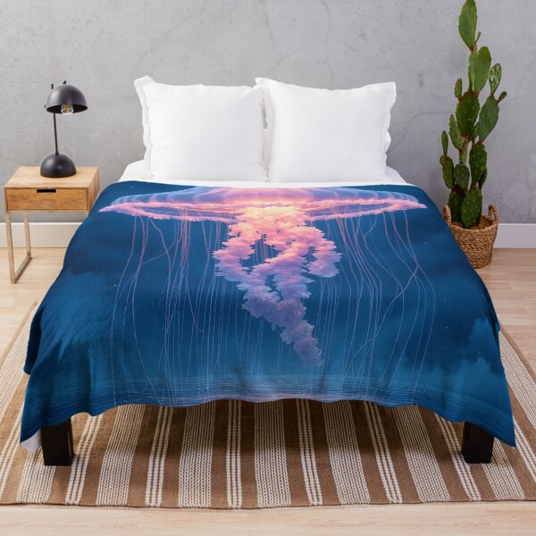Item preview, Luminous Jellyfish in a Mystical Ocean designed and sold by oanaunciuleanu.