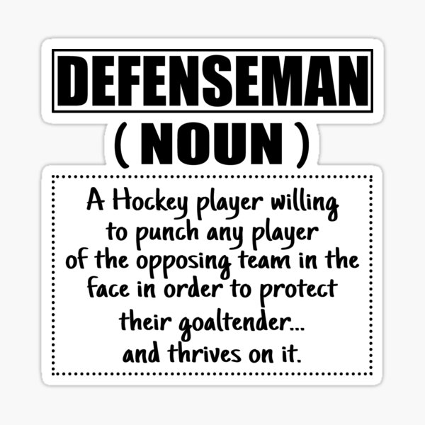 defenseman-definition-sticker-by-teetimeguys-redbubble