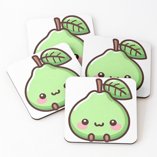 Item preview, Happy Kawaii Guava Cartoon Fruit Illustration designed and sold by ArtfulWeave.