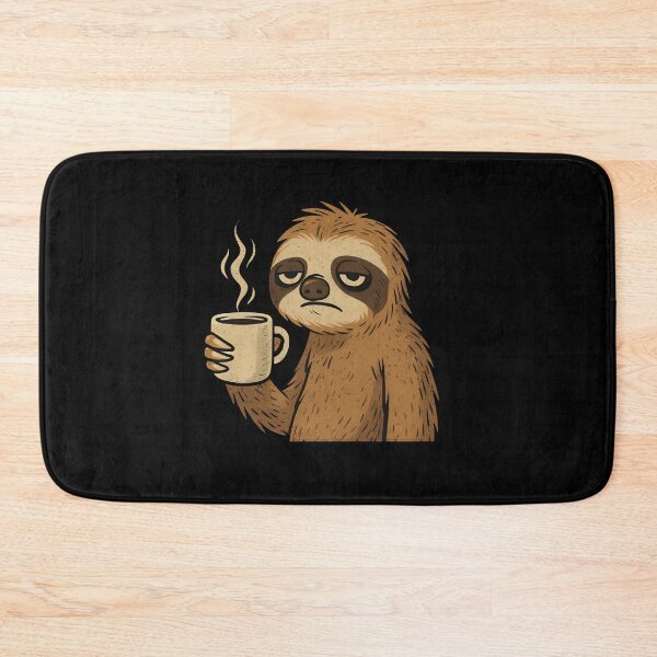Item preview, Grumpy Sloth Drinking Coffee designed and sold by Ambient Mind Design.