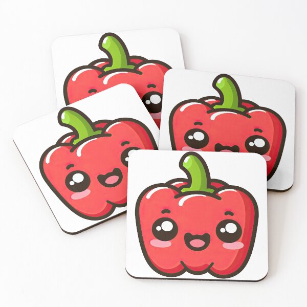 Item preview, Smiling Kawaii Bell Pepper Cartoon Vegetable Design designed and sold by ArtfulWeave.