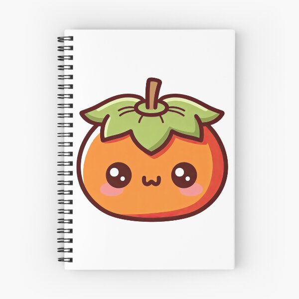 Item preview, Cute Kawaii Persimmon Cartoon Fruit Character designed and sold by ArtfulWeave.