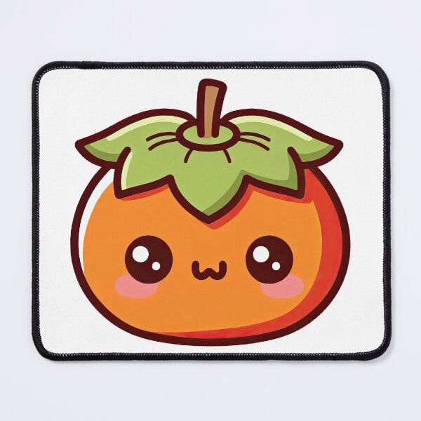 Item preview, Cute Kawaii Persimmon Cartoon Fruit Character designed and sold by ArtfulWeave.