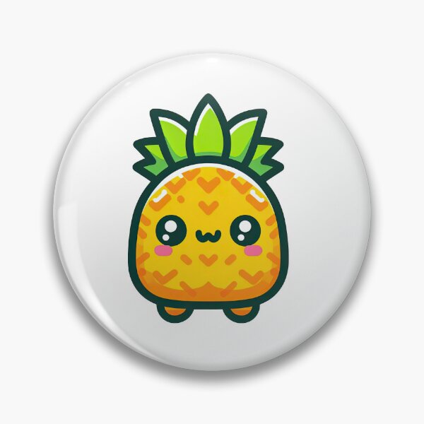 Item preview, Happy Kawaii Pineapple Cartoon Fruit Illustration designed and sold by ArtfulWeave.