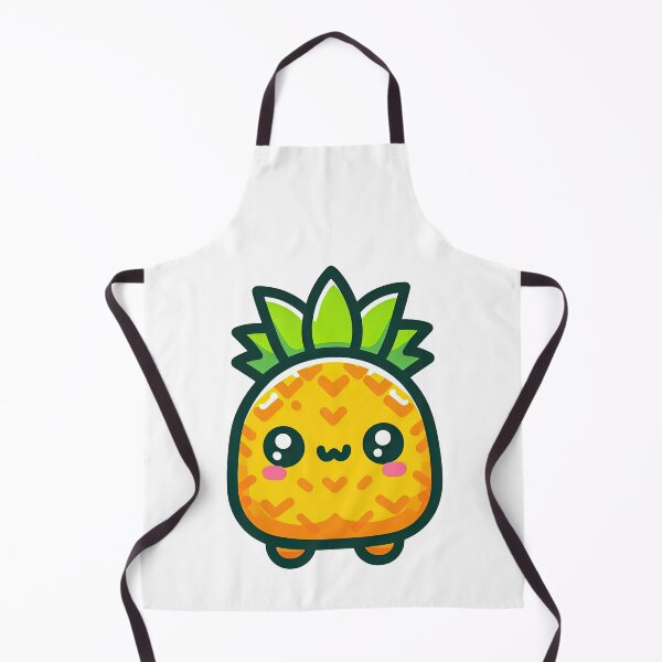 Item preview, Happy Kawaii Pineapple Cartoon Fruit Illustration designed and sold by ArtfulWeave.
